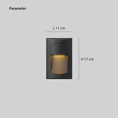 Aplique empotrado exterior moderno con sensor de movimiento para zona de paso