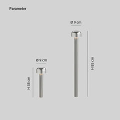 Baliza exterior LED IP65 de metal para caminos de diseño moderno