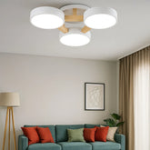 Lámpara de Techo de Madera Multicabezal Nórdica con LED para Salón