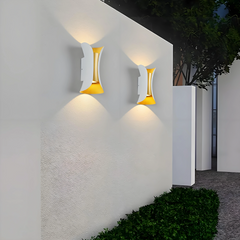 Aplique exterior bidireccional LED de metal diseño moderno para porche