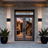 Aplique bidireccional exterior diseño moderno LED IP65 negro