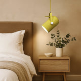 Lámpara colgante moderna orientable en color Morandi para mesita de noche