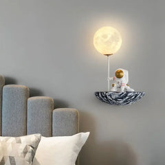 Apliques de pared para dormitorio juvenil estilo astronauta