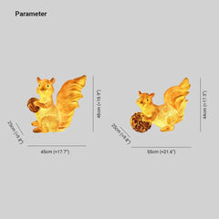 Lámparas de pie exterior con forma de ardilla LED