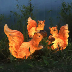 Lámparas de pie exterior con forma de ardilla LED