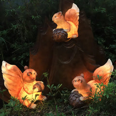 Lámparas de pie exterior con forma de ardilla LED