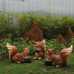 Lámparas de pie exterior con forma de ardilla LED