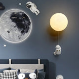 Apliques de pared dormitorio juvenil con forma de astronauta lunar