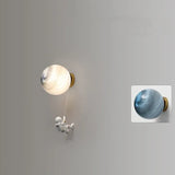 Apliques de pared dormitorio juvenil con forma de astronauta lunar