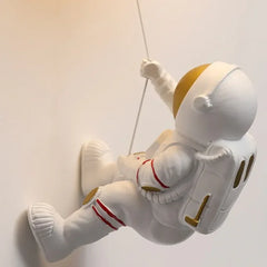 Apliques de pared dormitorio juvenil con forma de astronauta lunar
