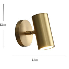 Focos para salon iluminación cilíndrica de pared enfocada