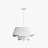 Lámpara colgante blanca diseño creativo de tela estilo nórdico