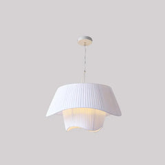Lámpara colgante blanca diseño creativo de tela estilo nórdico
