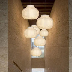 Lamparas colgantes de tela diseño moderno y creativo minimalista