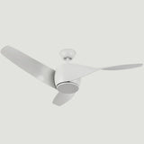 Ventilador de techo con luz 3 aspas diseño nórdico LED silencioso motor DC 132 cm salón