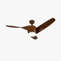 Ventilador de techo con luz 3 aspas diseño nórdico LED silencioso motor DC 132 cm salón