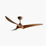 Ventilador de techo con luz 3 aspas moderno LED silencioso motor DC modo verano invierno para salon
