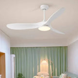 Ventilador de techo de 3 aspas con luz LED silencioso moderno con función verano invierno para salón