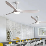 Ventilador de techo de 3 aspas con luz LED silencioso moderno con función verano invierno para salón