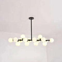 Lámpara colgante con bolas de vidrio LED moderna para comedor