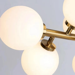 Lámpara colgante con bolas de vidrio LED moderna para comedor
