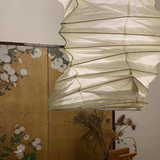 Lámpara Colgante Papel Blanca LED Plisada Estilo Japonés para Salón