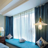 Lamparas de techo transparentes de vidrio en forma de flor