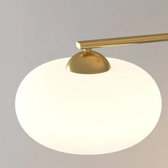 Lámpara colgante de tres luces LED regulable de vidrio moderno para comedor