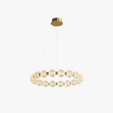 Lámpara colgante LED en forma de anillo para salón de lujo ligero moderno