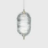 Lámparas colgantes vidrio transparente con estilo moderno para dormitorio