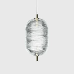 Lámparas colgantes vidrio transparente con estilo moderno para dormitorio