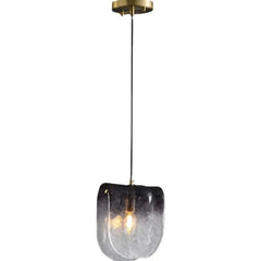 Lámpara colgante de vidrio ahumado con gradiente de estilo moderno