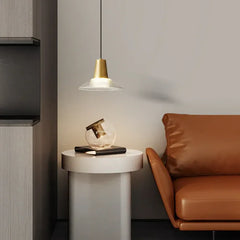 Lámpara colgante mesita noche diseño moderno nórdico de vidrio