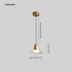 Lámpara colgante mesita noche diseño moderno nórdico de vidrio