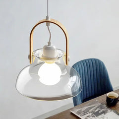 Lámpara colgante de restaurante de vidrio estilo moderno y minimalista