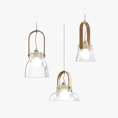 Lámpara colgante de restaurante de vidrio estilo moderno y minimalista