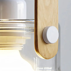 Lámpara colgante de restaurante de vidrio estilo moderno y minimalista
