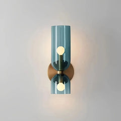 Aplique de pared bidireccional nórdico de vidrio LED regulable luz suave para mesita de noche