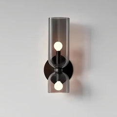 Aplique de pared bidireccional nórdico de vidrio LED regulable luz suave para mesita de noche