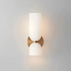 Aplique de pared bidireccional nórdico de vidrio LED regulable luz suave para mesita de noche