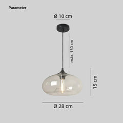 Lámpara colgante de vidrio de colores redonda para comedor