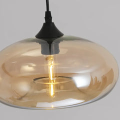 Lámpara colgante de vidrio de colores redonda para comedor