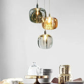 Lamparas Colgantes De Cristal LED Diseño Manzana Para Comedor Moderno