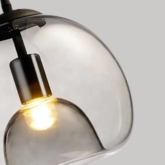 Lámpara colgante de vidrio moderna regulable en altura para comedor