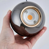 Lámpara colgante globo LED regulable de metal para mesita de noche