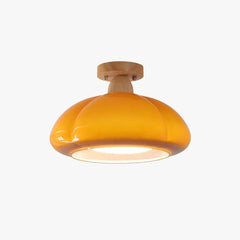 Lámparas de pasillo techo vidrio estilo cremoso forma de calabaza