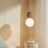 Lampara minimalista de techo estilo nórdico vidrio dormitorio