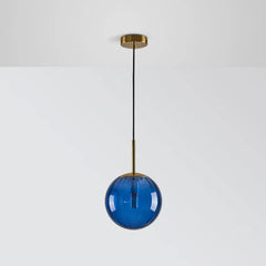 Lámpara colgante de vidrio en forma de bola de colores