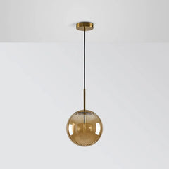 Lámpara colgante de vidrio en forma de bola de colores