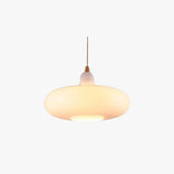 Lampara colgante nordica blanca vidrio dormitorio